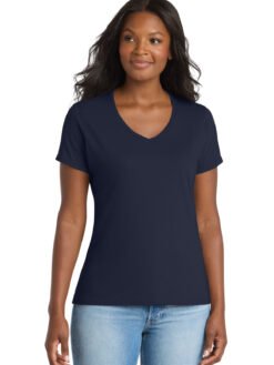 Alternative view of Port & Co   Women's Performance Blend V-Neck Tee. LPC381V