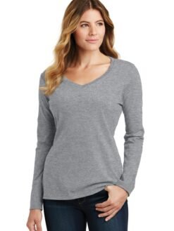 Alternative view of Port & Co   Women's Long Sleeve Fan Favorite V-Neck Tee. LPC450VLS