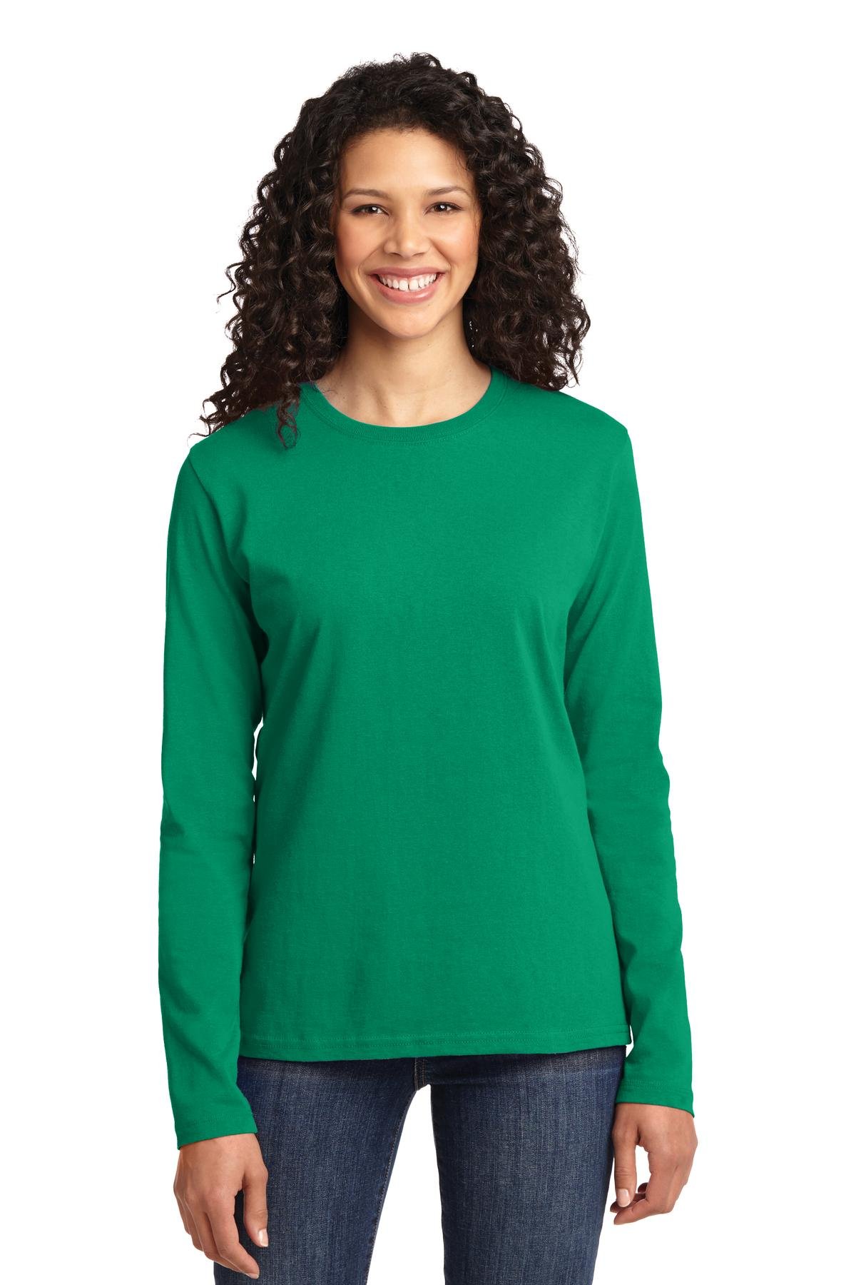 Port & Co Women's Long Sleeve Core Cotton Tee. LPC54LS - Image 7
