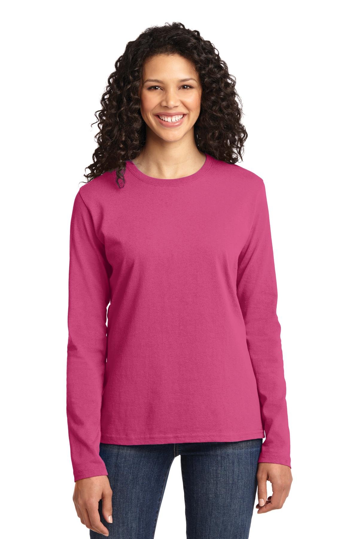 Port & Co Women's Long Sleeve Core Cotton Tee. LPC54LS - Image 12