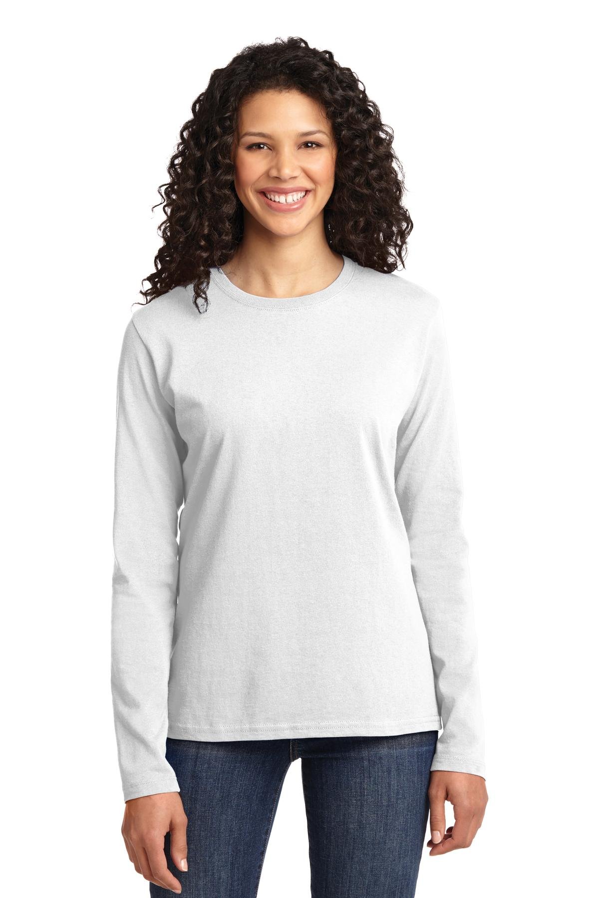 Port & Co Women's Long Sleeve Core Cotton Tee. LPC54LS - Image 13