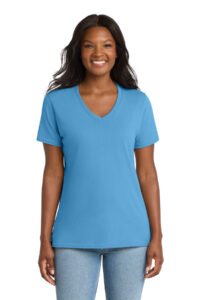 Port & Co   Women's Core Cotton V-Neck Tee. LPC54V