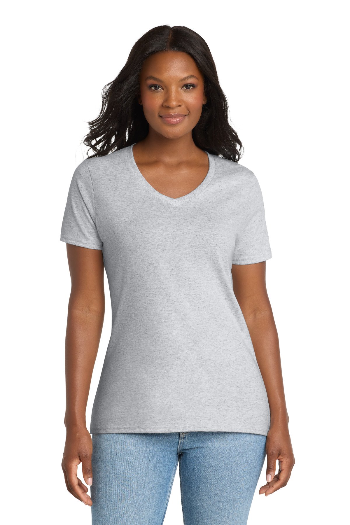 Port & Co Women's Core Cotton V-Neck Tee. LPC54V - Image 19