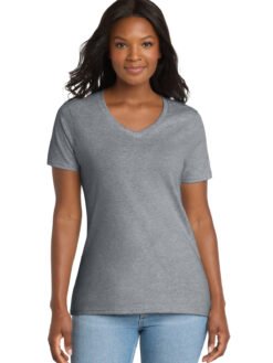 Alternative view of Port & Co   Women's Core Cotton V-Neck Tee. LPC54V
