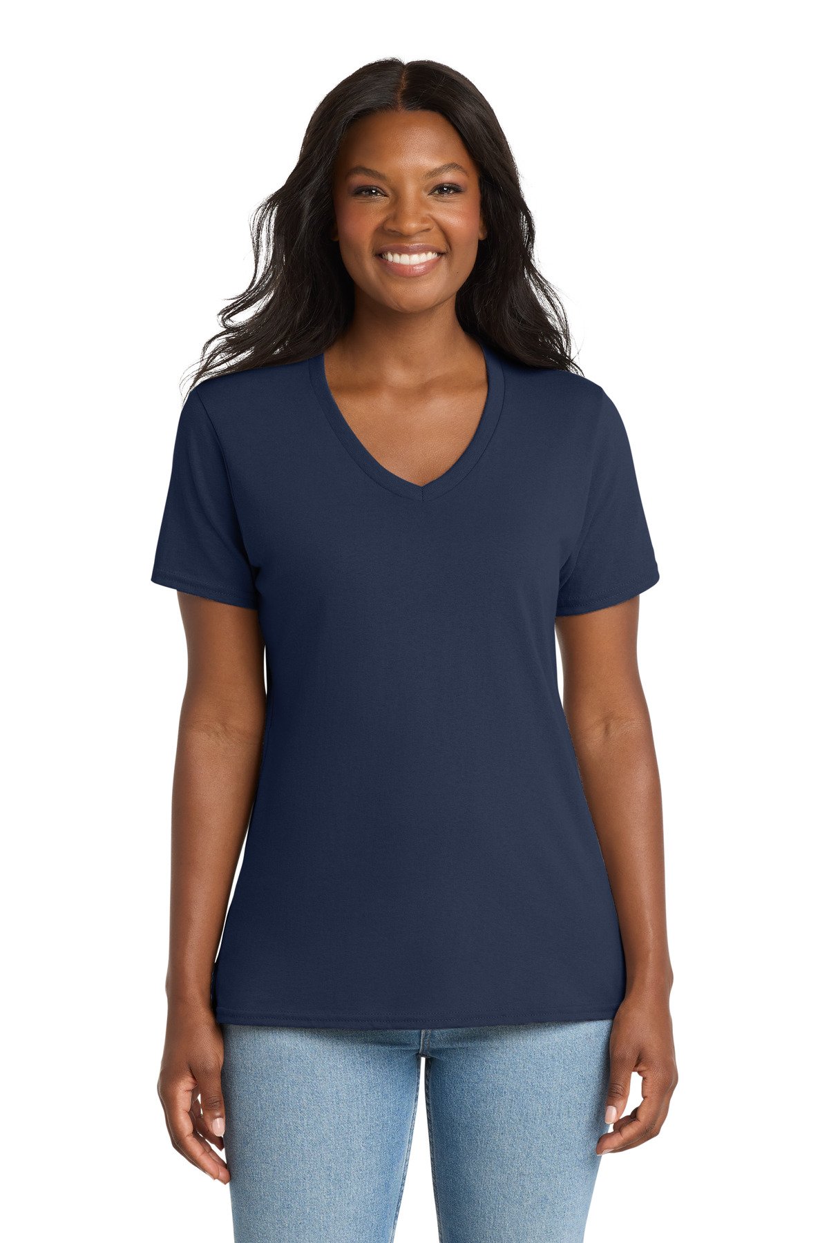 Port & Co Women's Core Cotton V-Neck Tee. LPC54V - Image 7