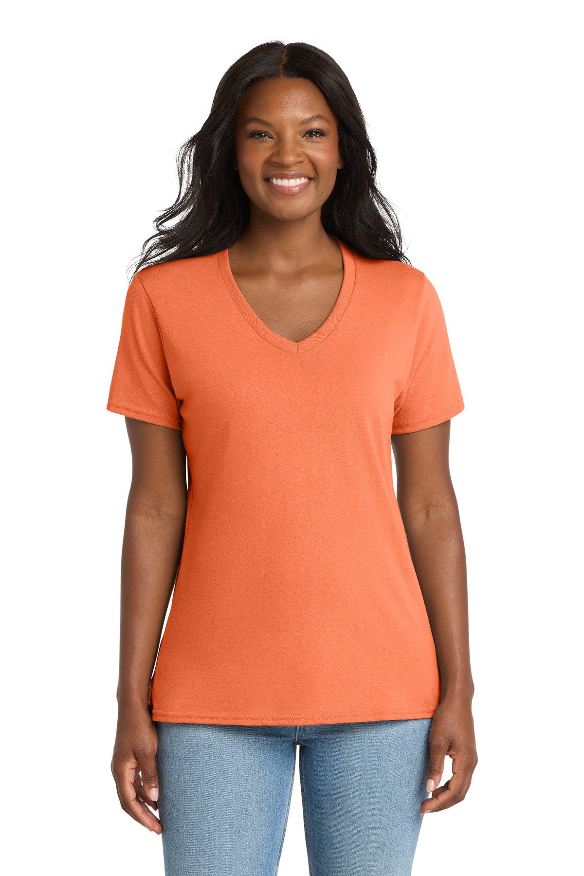 Port & Co Women's Core Cotton V-Neck Tee. LPC54V - Image 10