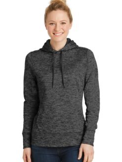 Sport-Tek ®  Women's PosiCharge ®  Electric Heather Fleece Hooded Pullover. LST225