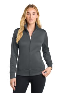 Alternative view of Sport-Tek Women's Sport-Wick Fleece Full-Zip Jacket. LST241
