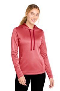 Alternative view of Sport-Tek Women's PosiCharge Sport-Wick Heather Fleece Hooded Pullover. LST264