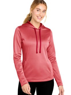Alternative view of Sport-Tek  ®  Women's PosiCharge  ®  Sport-Wick  ®  Heather Fleece Hooded Pullover. LST264