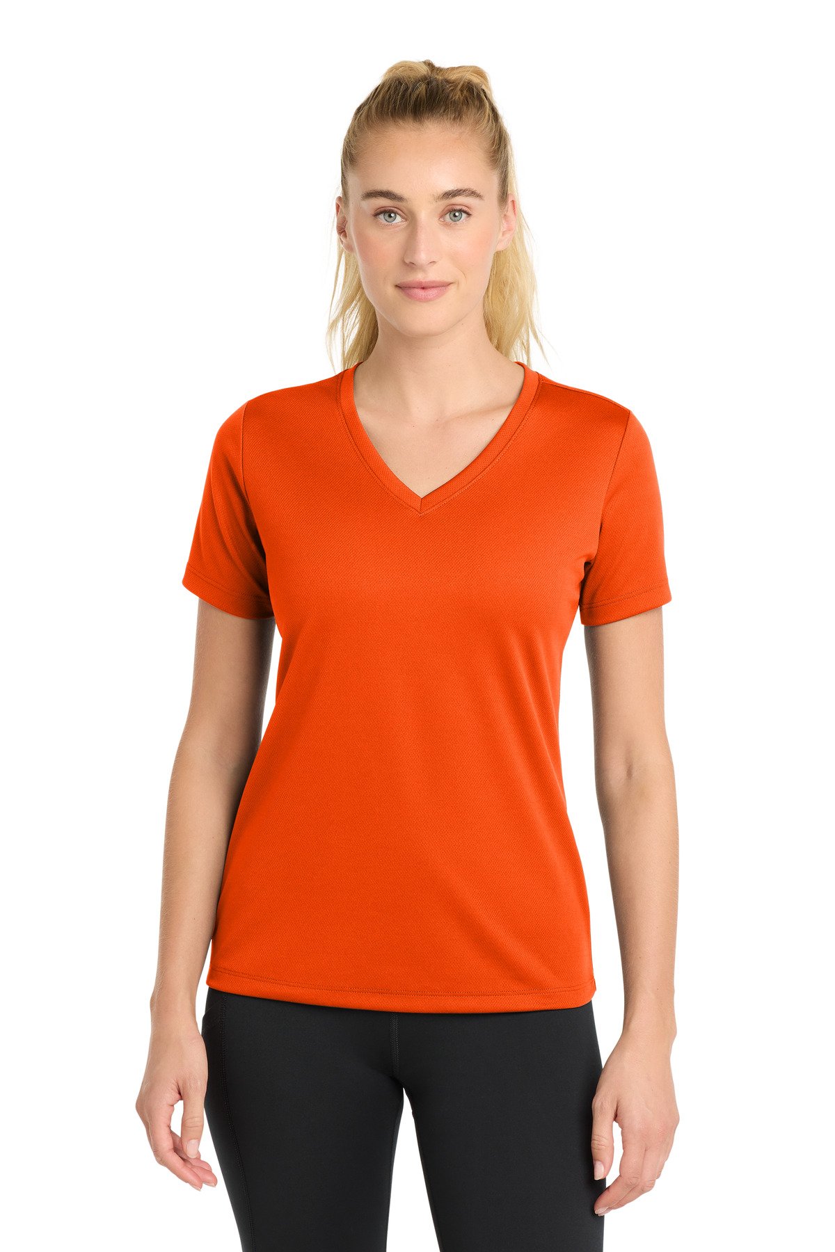 Sport-Tek ® Women's PosiCharge ® RacerMesh ® V-Neck Tee. LST340 - Image 3