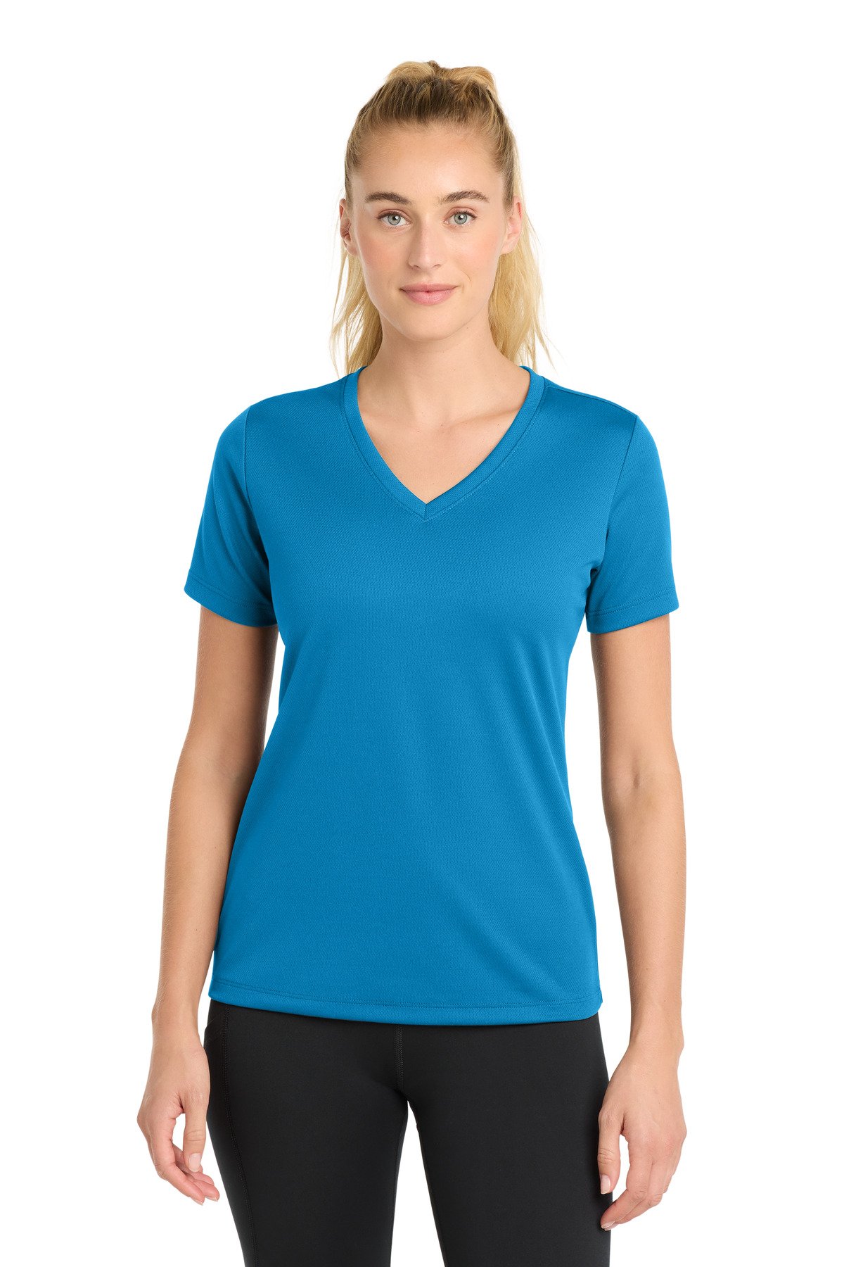 Sport-Tek ® Women's PosiCharge ® RacerMesh ® V-Neck Tee. LST340 - Image 4