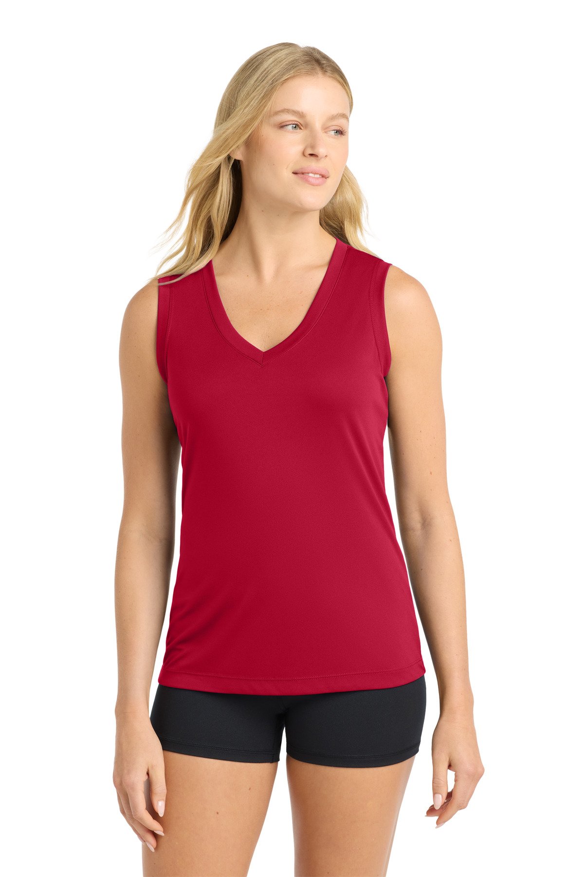 Sport-Tek Women's Sleeveless PosiCharge Competitor V-Neck Tee. LST352 - Image 3