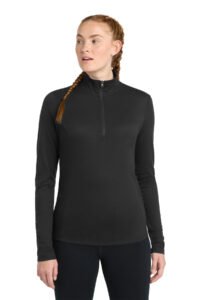 Sport-Tek Women's PosiCharge Tri-Blend Wicking 1/4-Zip Pullover. LST407