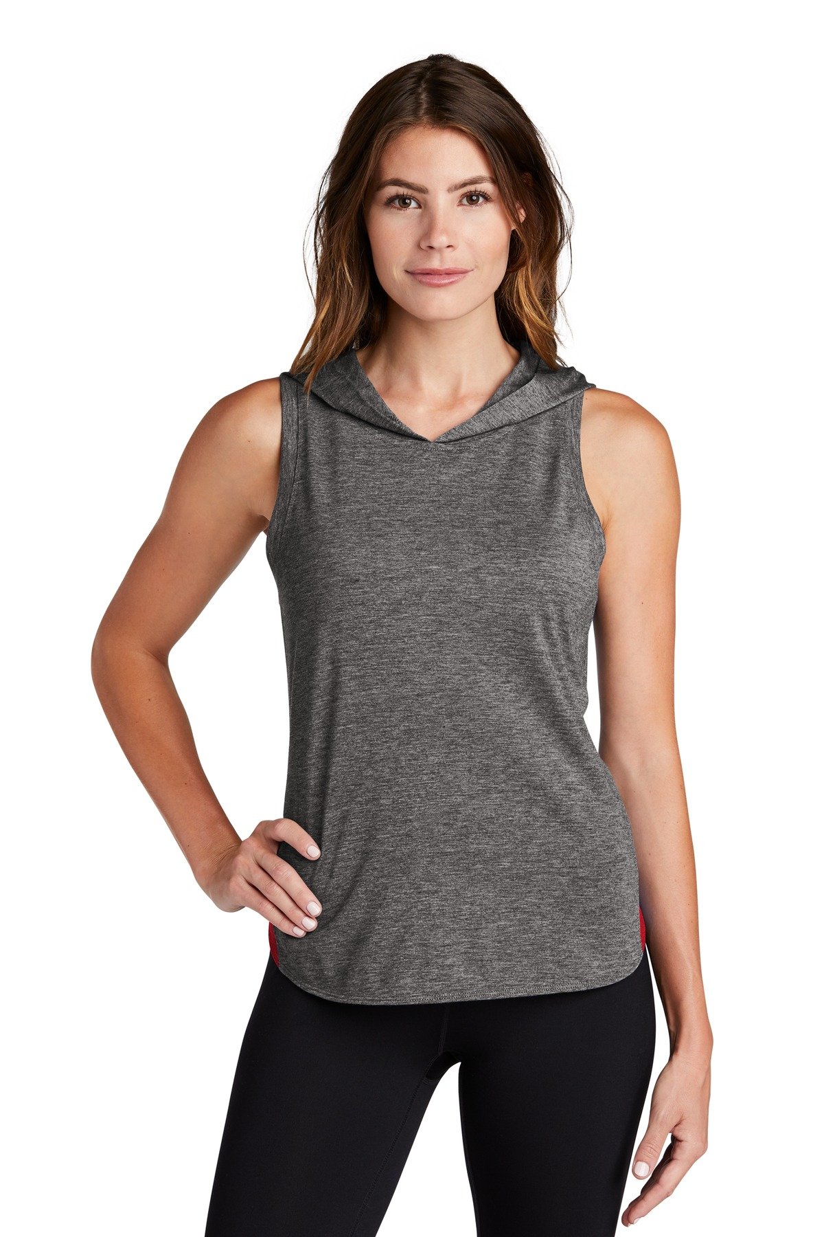 Sport-Tek ® Women's PosiCharge ® Tri-Blend Wicking Draft Hoodie Tank. LST410 - Image 5