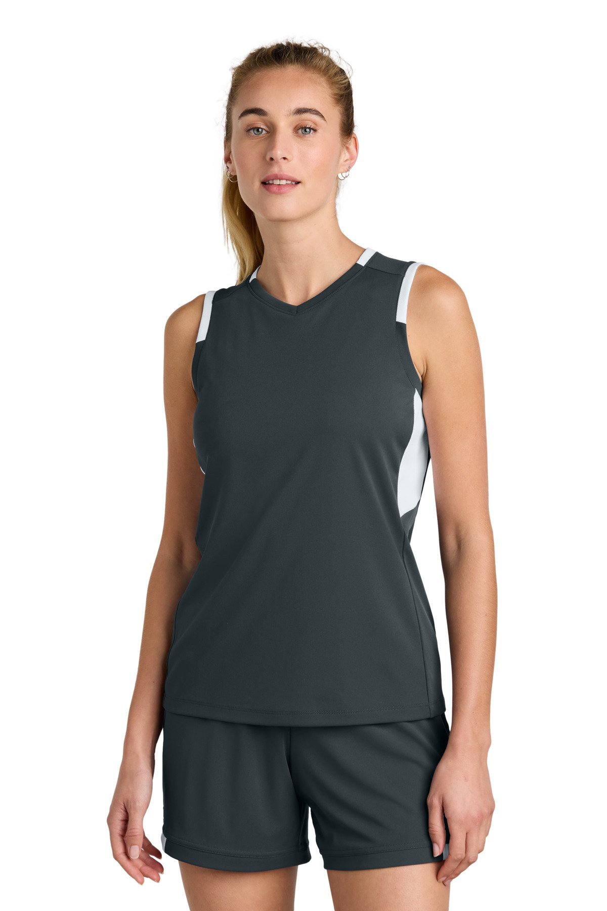 Sport-Tek Women's Club Sleeveless V-Neck LST441 - Image 3