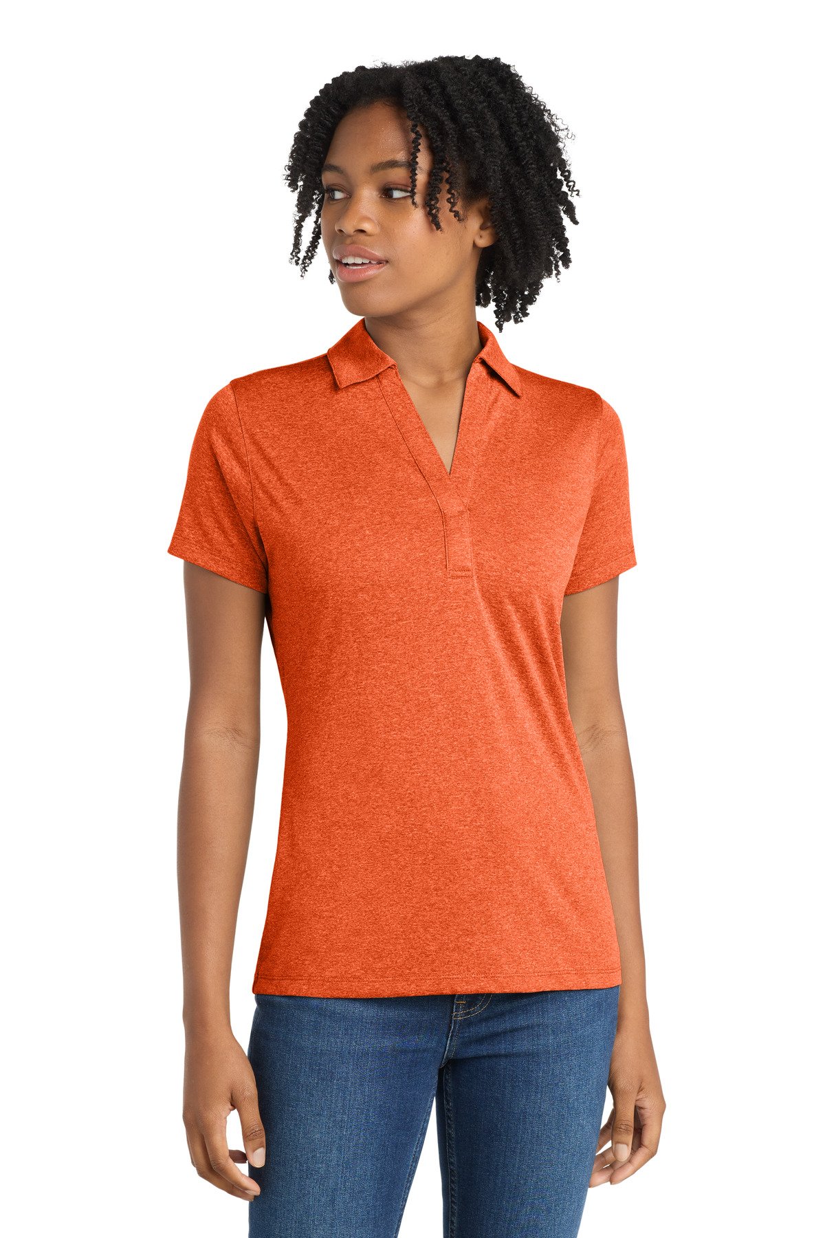 Sport-Tek Women's Heather Contender Polo. LST660 - Image 3