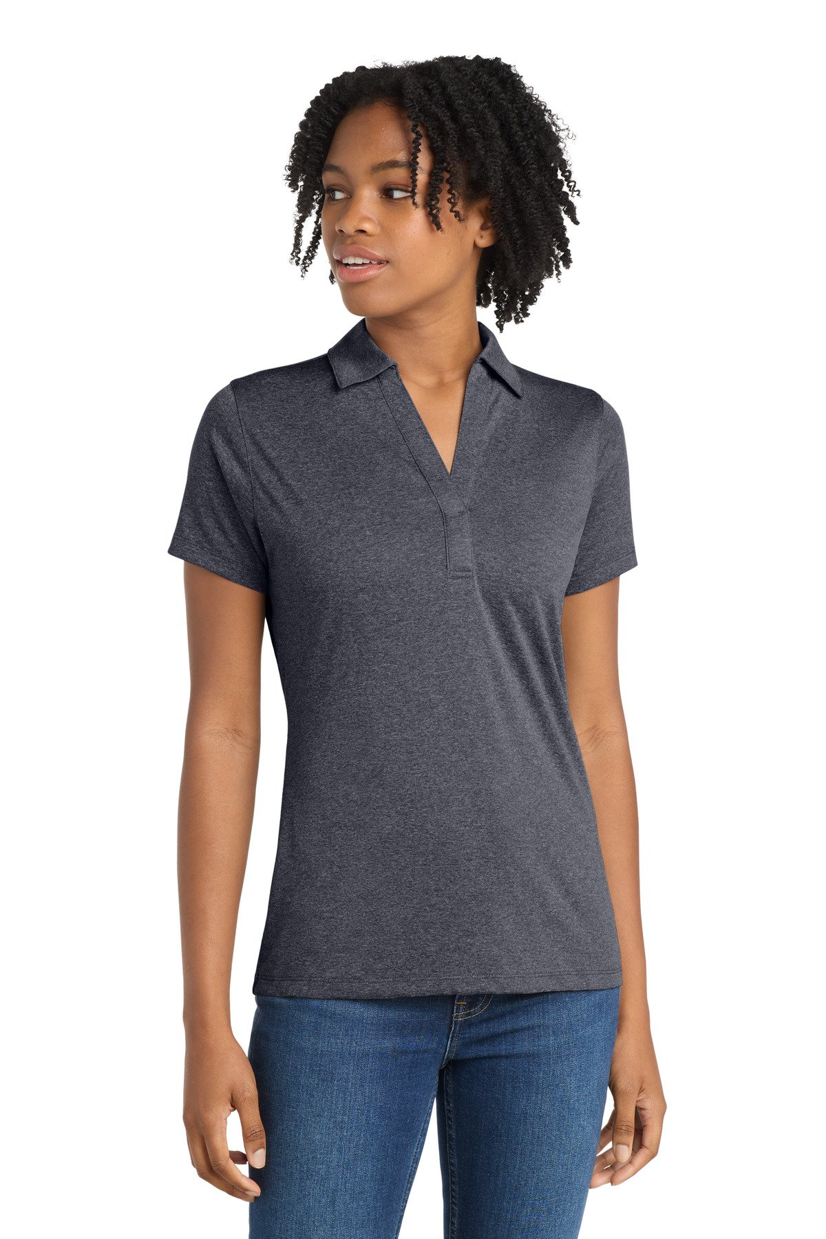Sport-Tek Women's Heather Contender Polo. LST660 - Image 5
