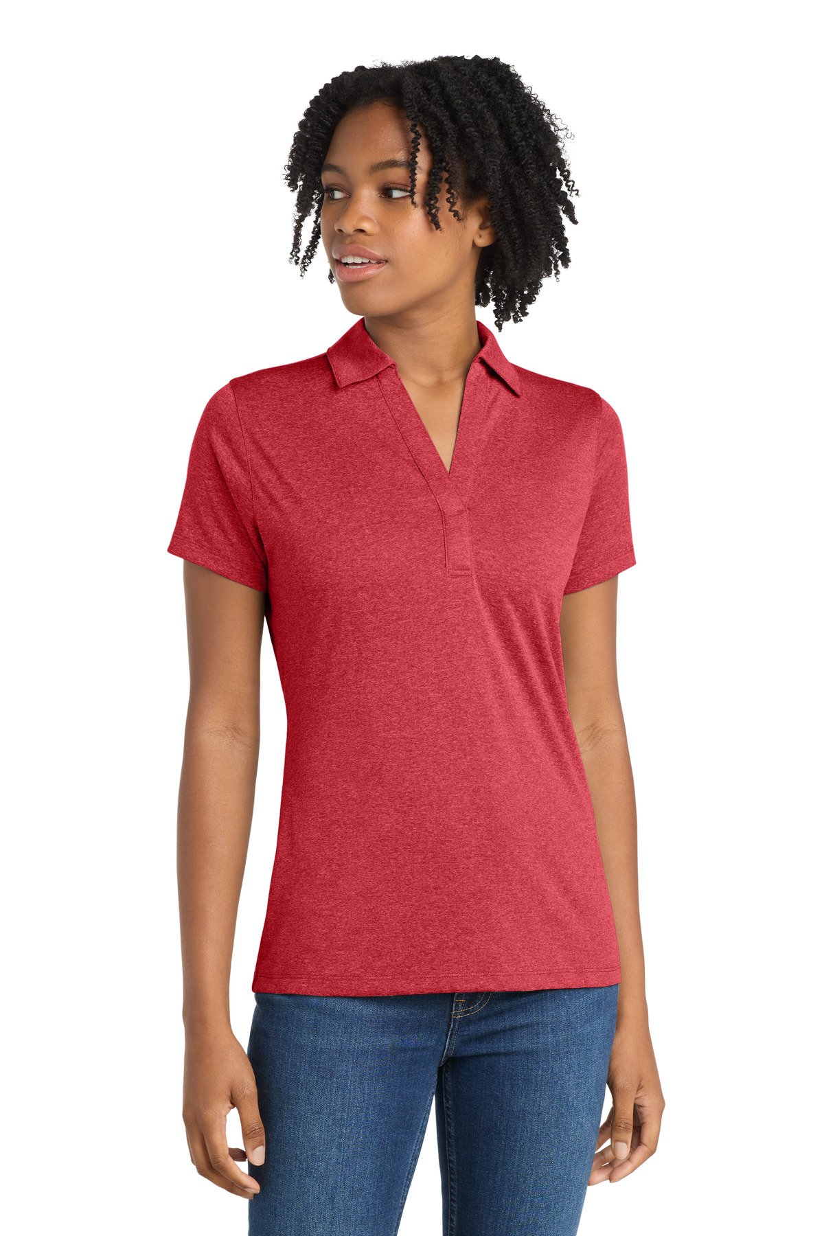 Sport-Tek Women's Heather Contender Polo. LST660 - Image 6