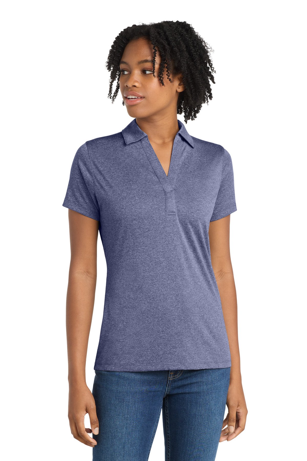 Sport-Tek Women's Heather Contender Polo. LST660 - Image 7