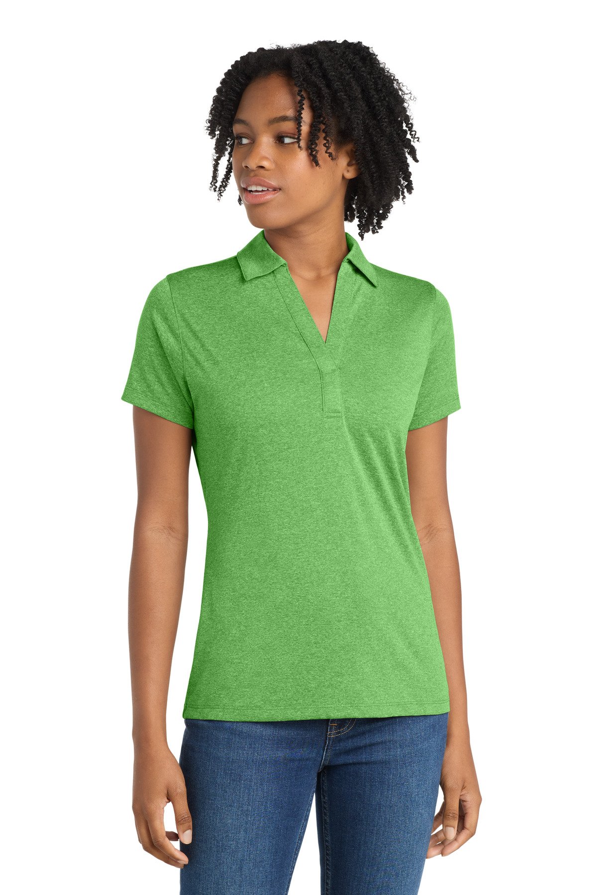 Sport-Tek Women's Heather Contender Polo. LST660 - Image 8