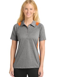 Alternative view of Sport-Tek ®  Women's Heather Colorblock Contender   Polo. LST665