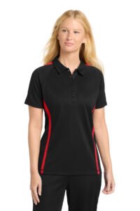 Sport-Tek Women's PosiCharge Micro-Mesh Colorblock Polo. LST685