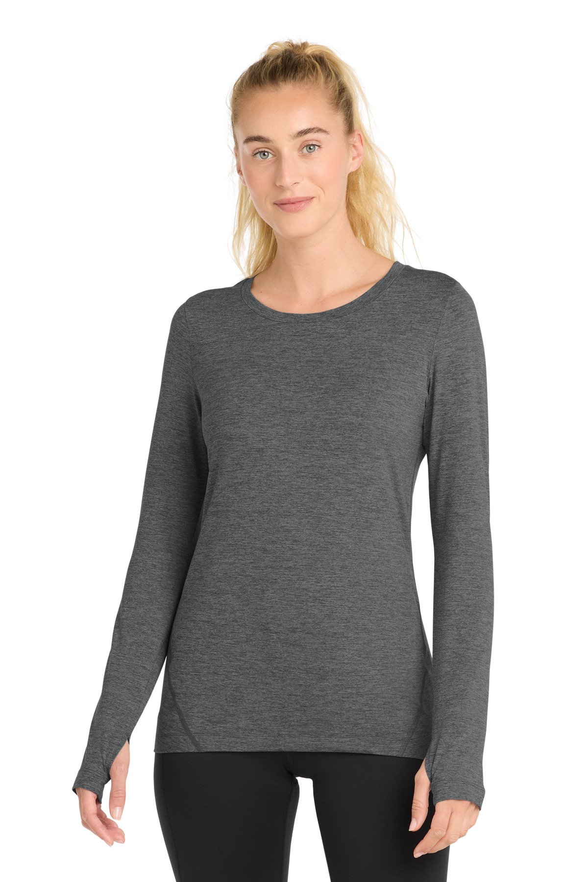 Sport-Tek Women's Exchange 1.5 Long Sleeve Crew LST710 - Image 2