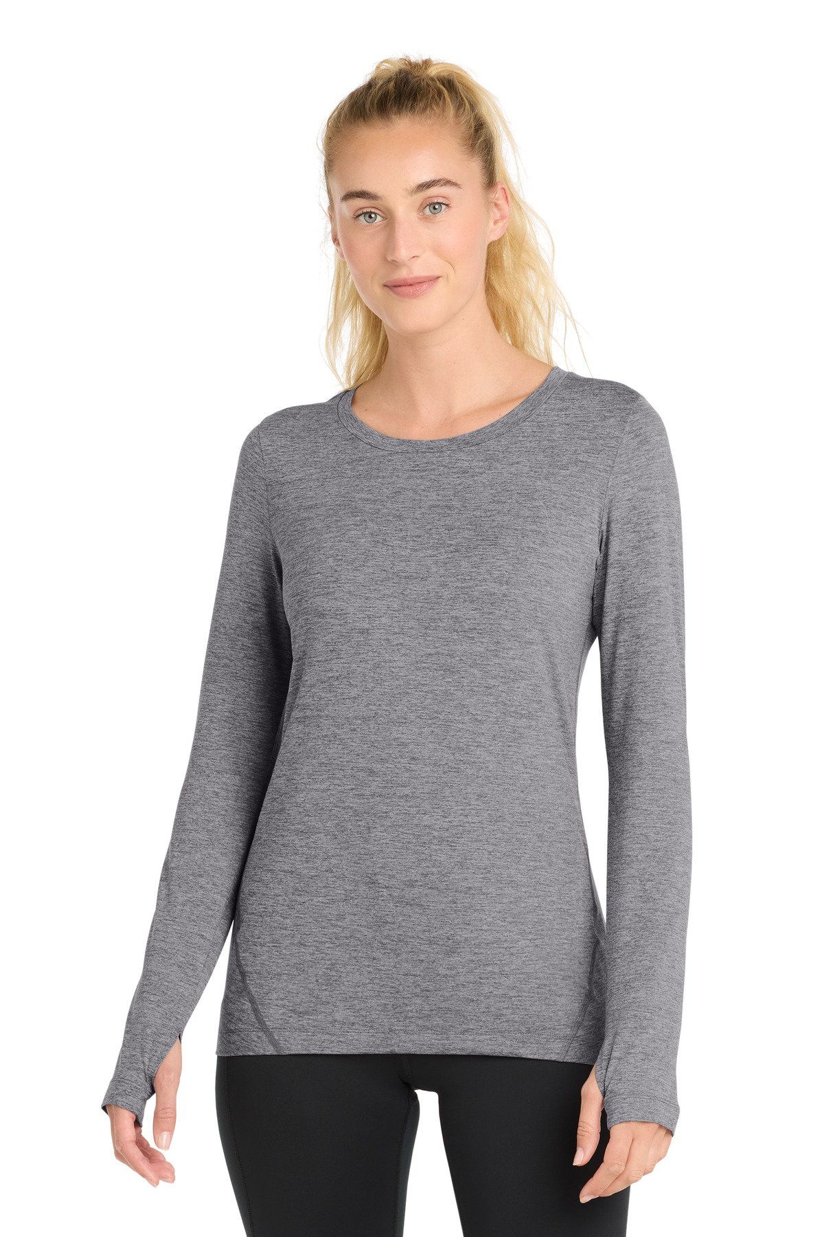Sport-Tek Women's Exchange 1.5 Long Sleeve Crew LST710 - Image 3