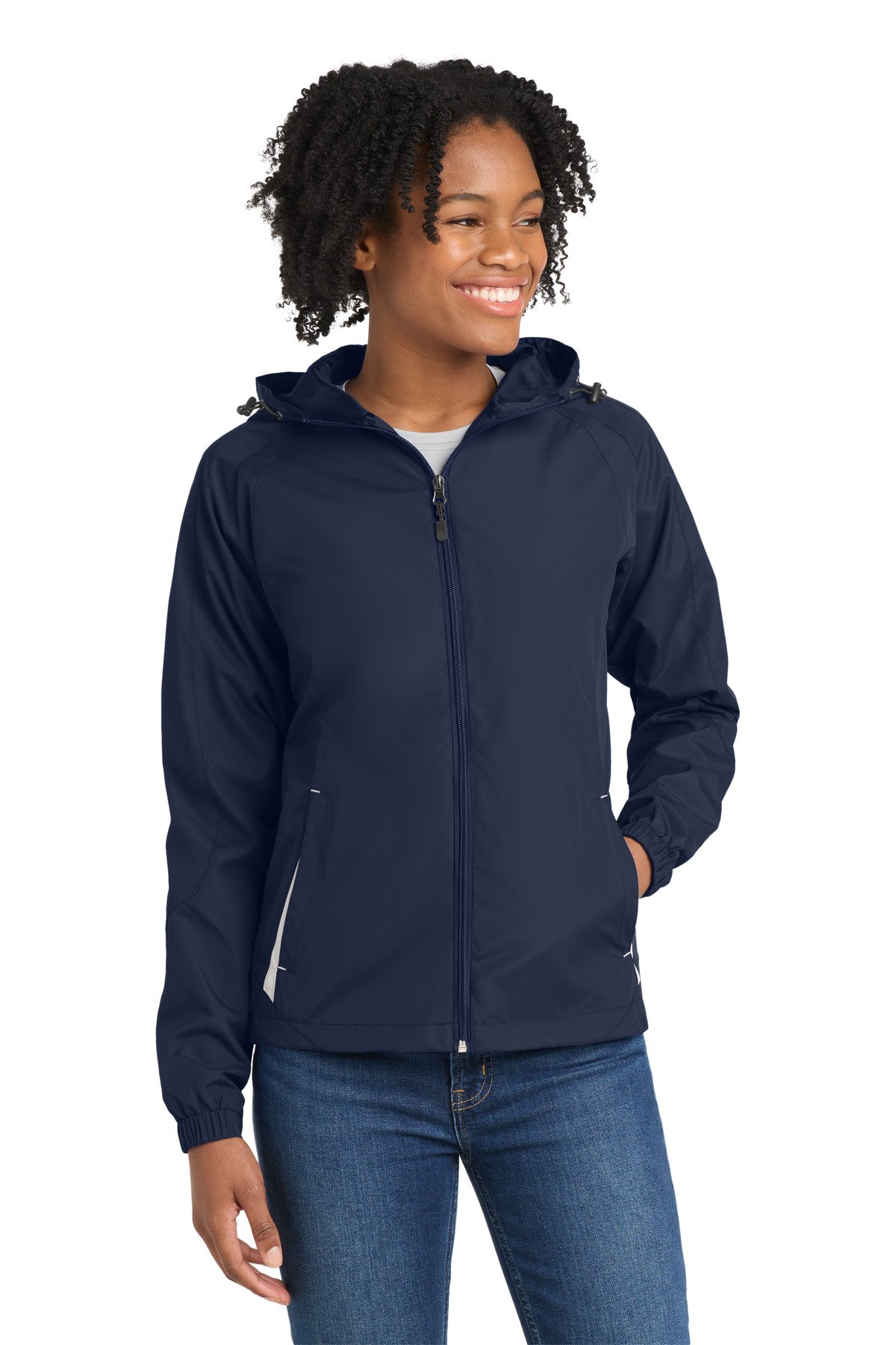Sport-Tek ® Women's Colorblock Hooded Raglan Jacket. LST76 - Image 4
