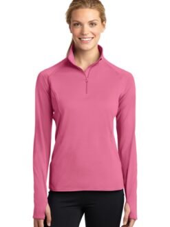 Alternative view of Sport-Tek ®  Women's Sport-Wick ®  Stretch 1/4-Zip Pullover. LST850