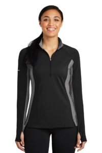Sport-Tek Women's Sport-Wick Stretch Contrast 1/4-Zip Pullover. LST854