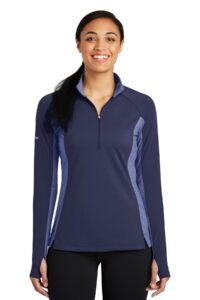 Alternative view of Sport-Tek Women's Sport-Wick Stretch Contrast 1/4-Zip Pullover. LST854