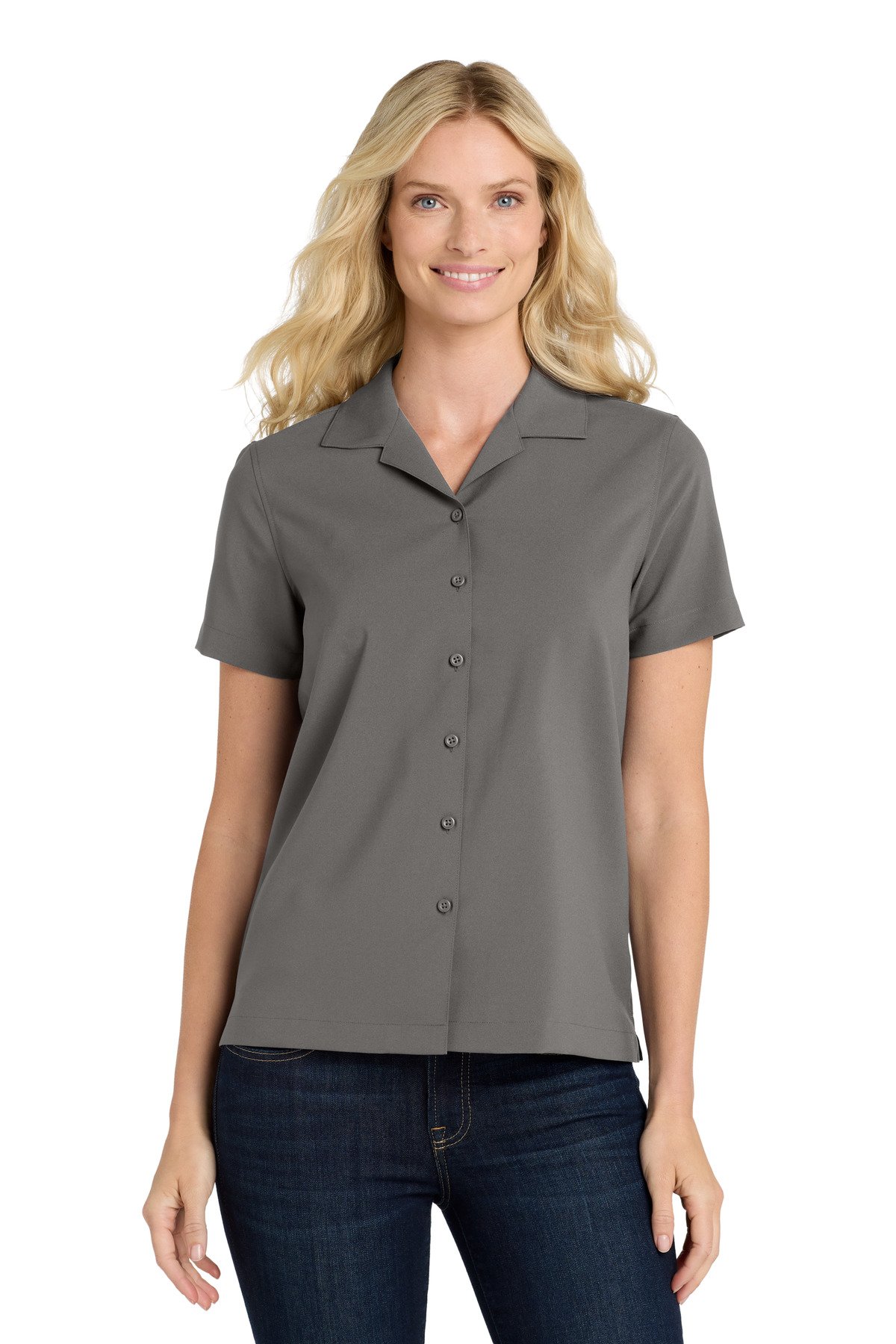 Port Authority ® Women's Short Sleeve Performance Staff Shirt LW400 - Image 2
