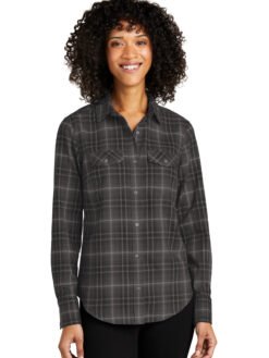 Port Authority ® Women's Long Sleeve Ombre Plaid Shirt LW672