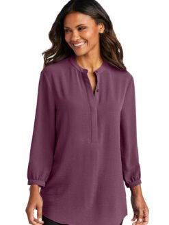 Port Authority ® Women's 3/4-Sleeve Textured Crepe Tunic LW713