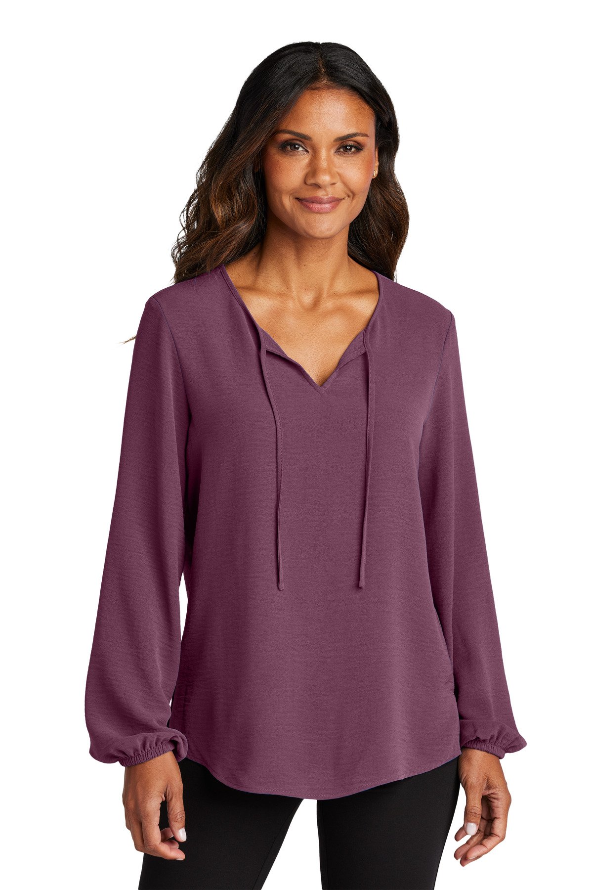Port Authority ® Women's Textured Crepe Blouse LW714 - Image 3