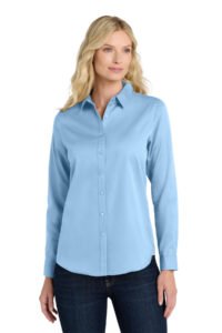 Alternative view of Port Authority ®  Women's Long Sleeve SuperPro React  Twill Shirt. LW808