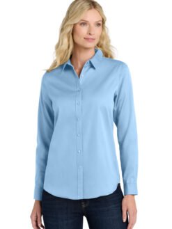 Alternative view of Port Authority ®  Women's Long Sleeve SuperPro React ™ Twill Shirt. LW808
