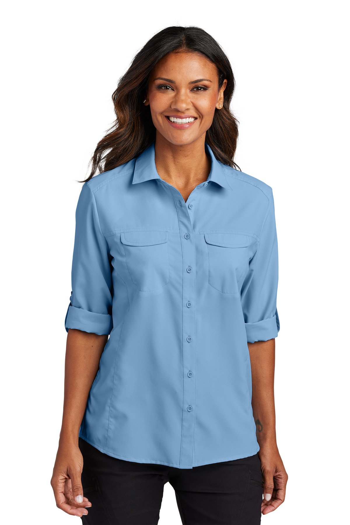 Port Authority ® Women's Long Sleeve UV Daybreak Shirt LW960 - Image 3