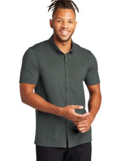Mercer+Mettle ® Stretch Pique Full-Button Polo MM1006