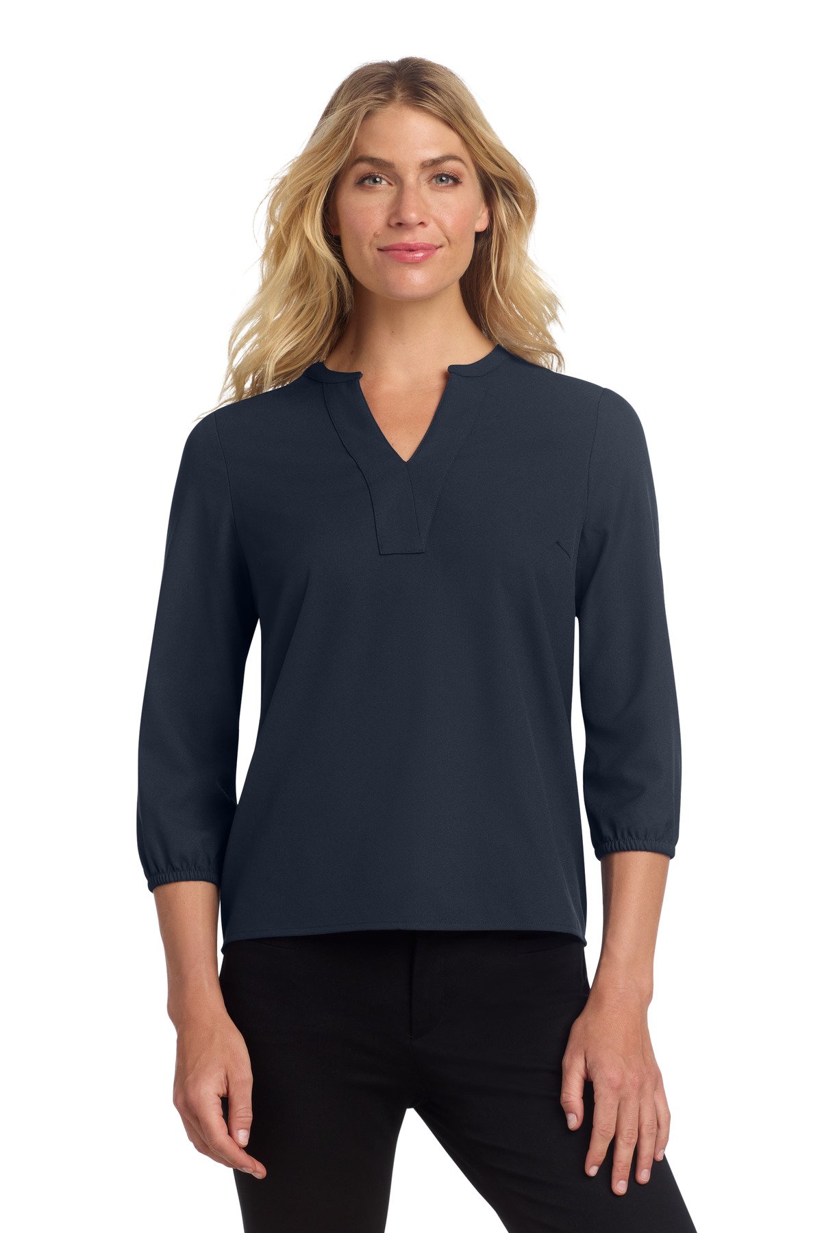 Mercer+Mettle ® Women's Stretch Crepe 3/4-Sleeve Blouse MM2011 - Image 5