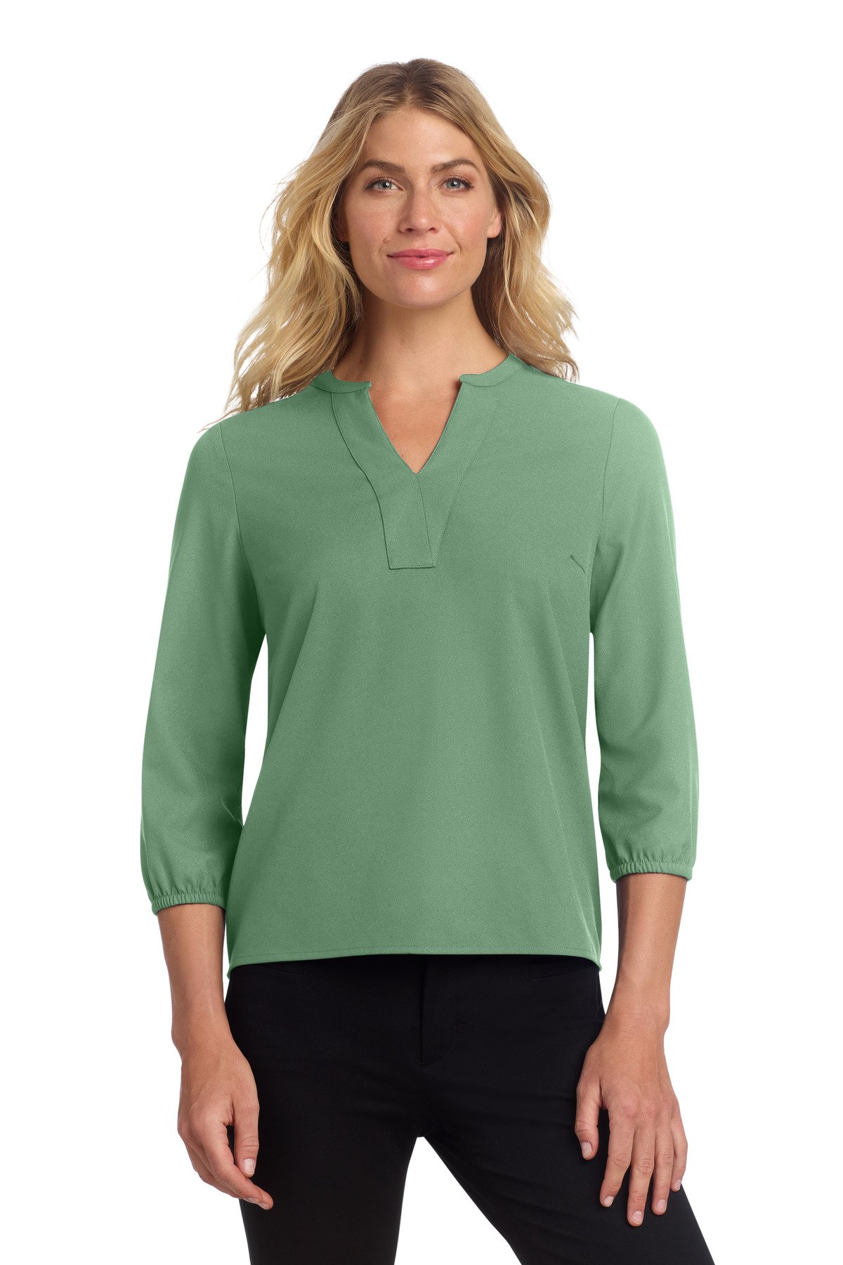 Mercer+Mettle ® Women's Stretch Crepe 3/4-Sleeve Blouse MM2011 - Image 7