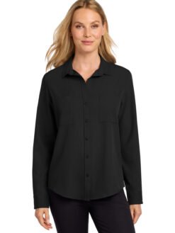 Alternative view of Mercer+Mettle ®  Women's Stretch Crepe Long Sleeve Camp MM2013