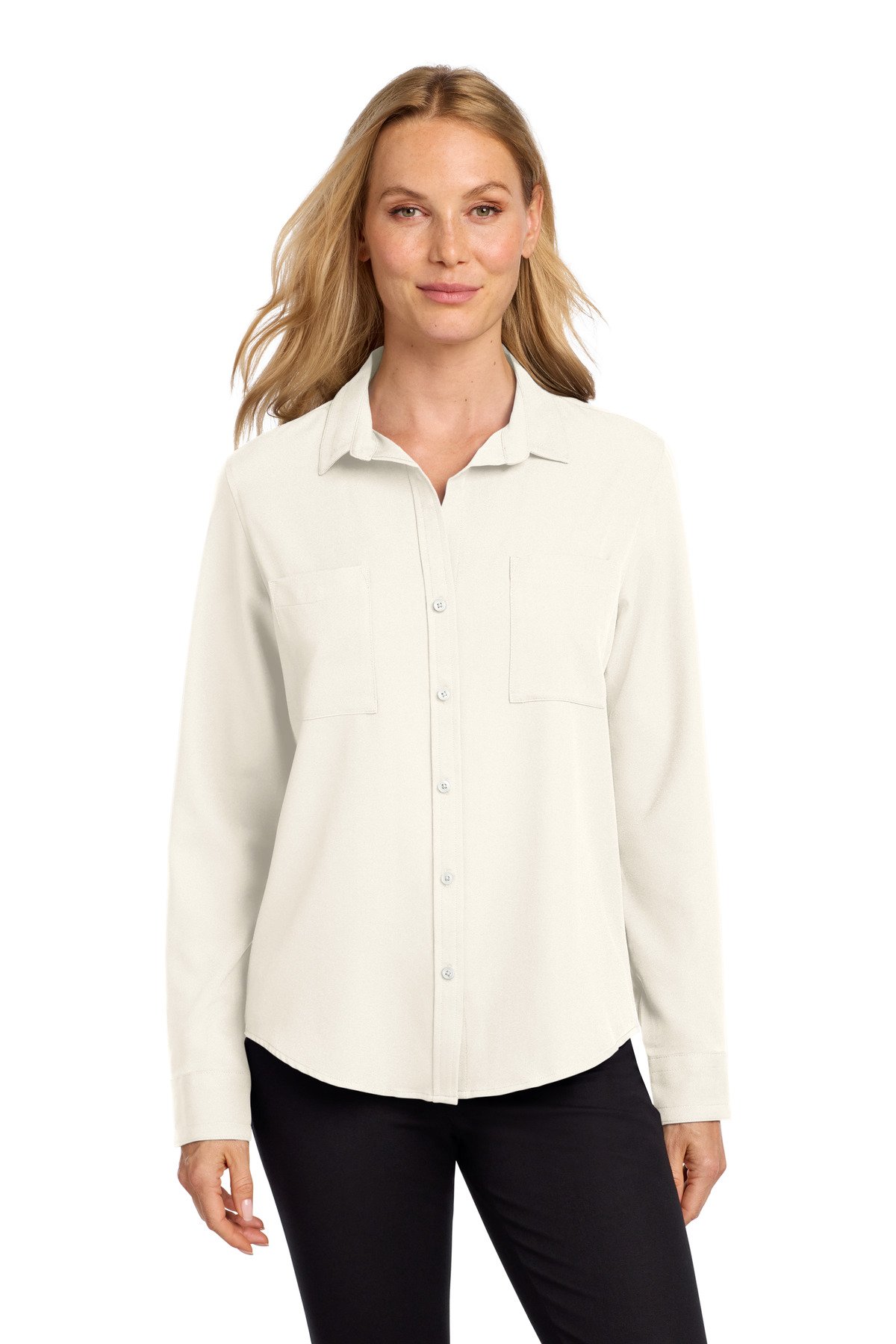 Mercer+Mettle ® Women's Stretch Crepe Long Sleeve Camp MM2013 - Image 3