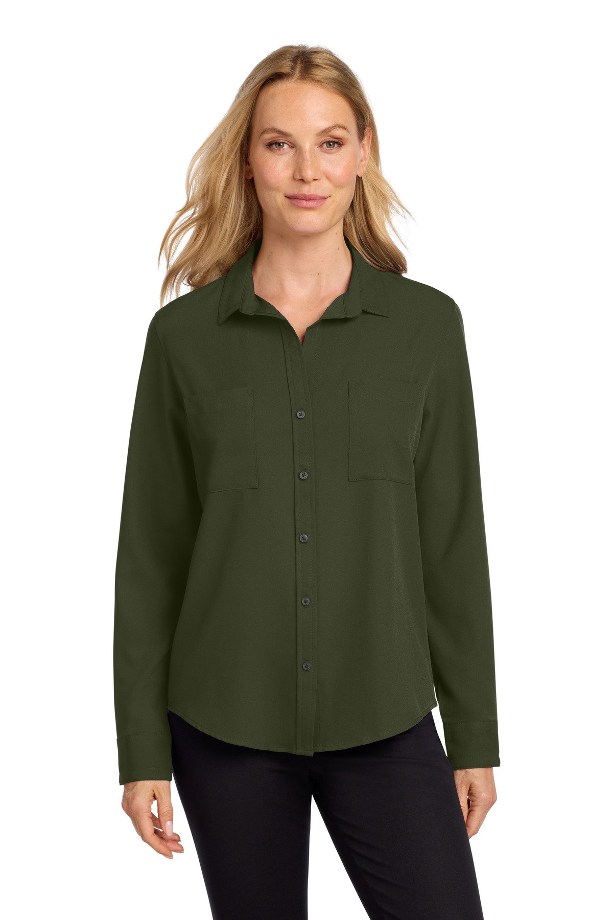 Mercer+Mettle ® Women's Stretch Crepe Long Sleeve Camp MM2013 - Image 4