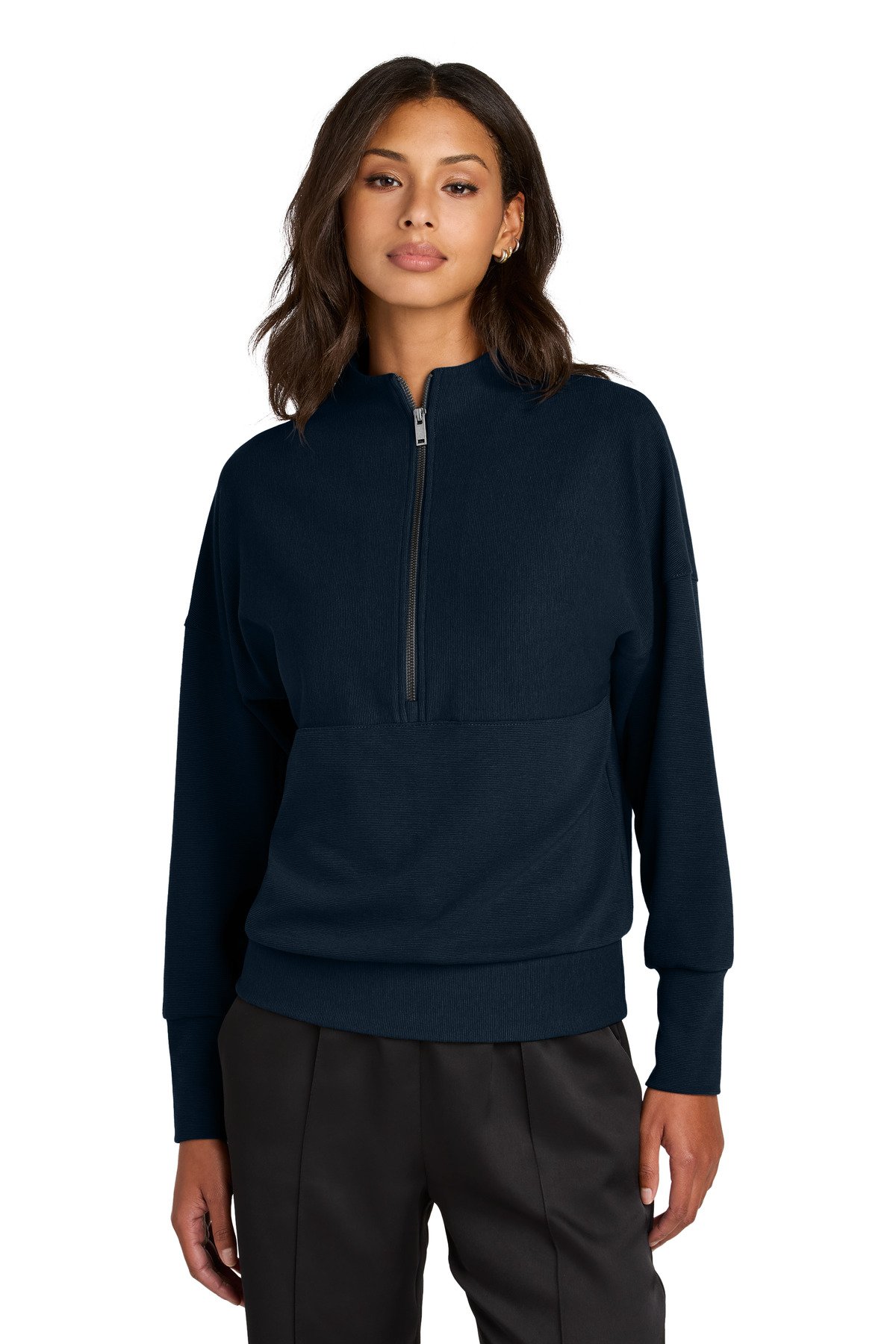 Mercer+Mettle ® Women's Linear Texture 1/4-Zip MM3041 - Image 2