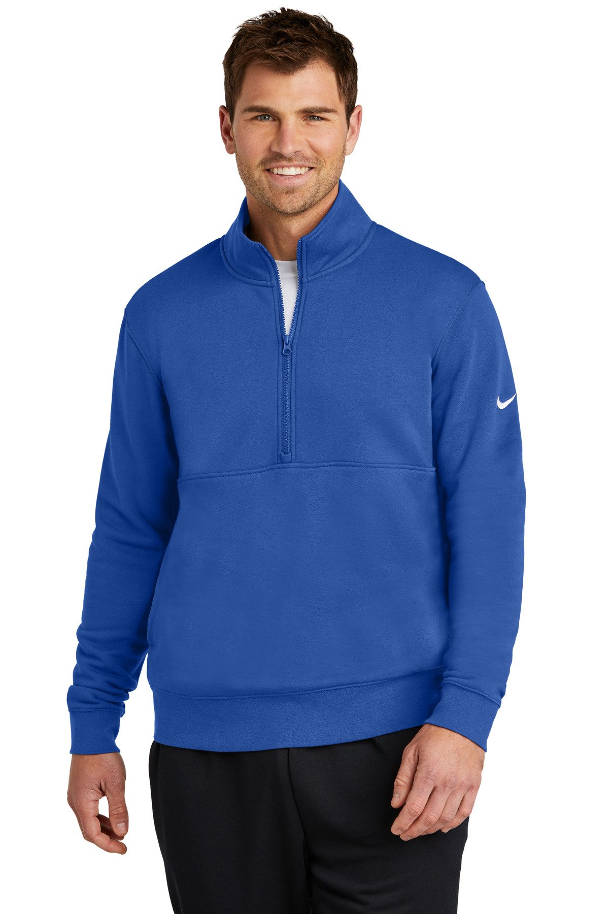 Nike Club Fleece Sleeve Swoosh 1/2-Zip NKDX6718 - Image 4