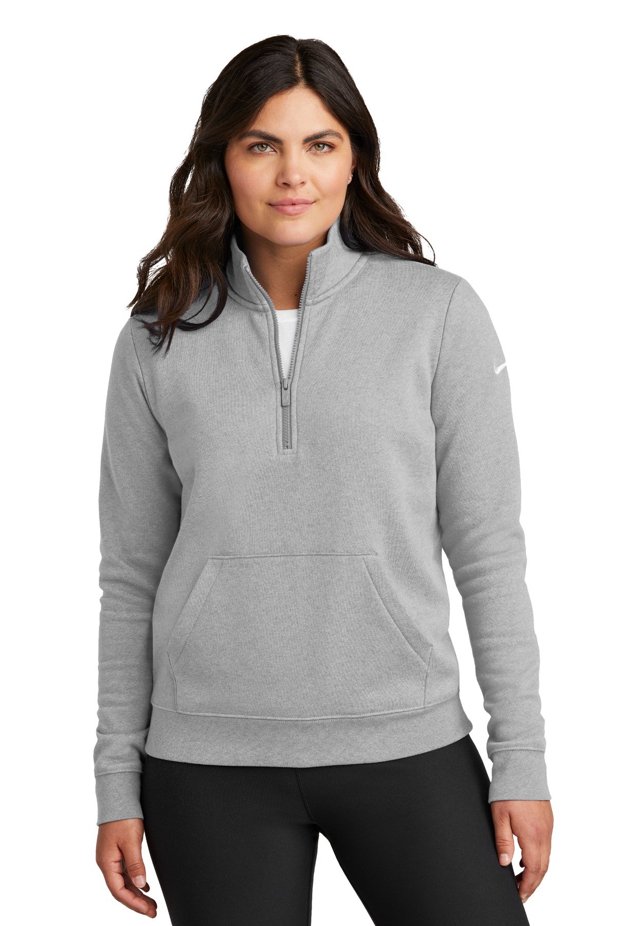 Nike Women's Club Fleece Sleeve Swoosh 1/2-Zip NKDX6720 - Image 3