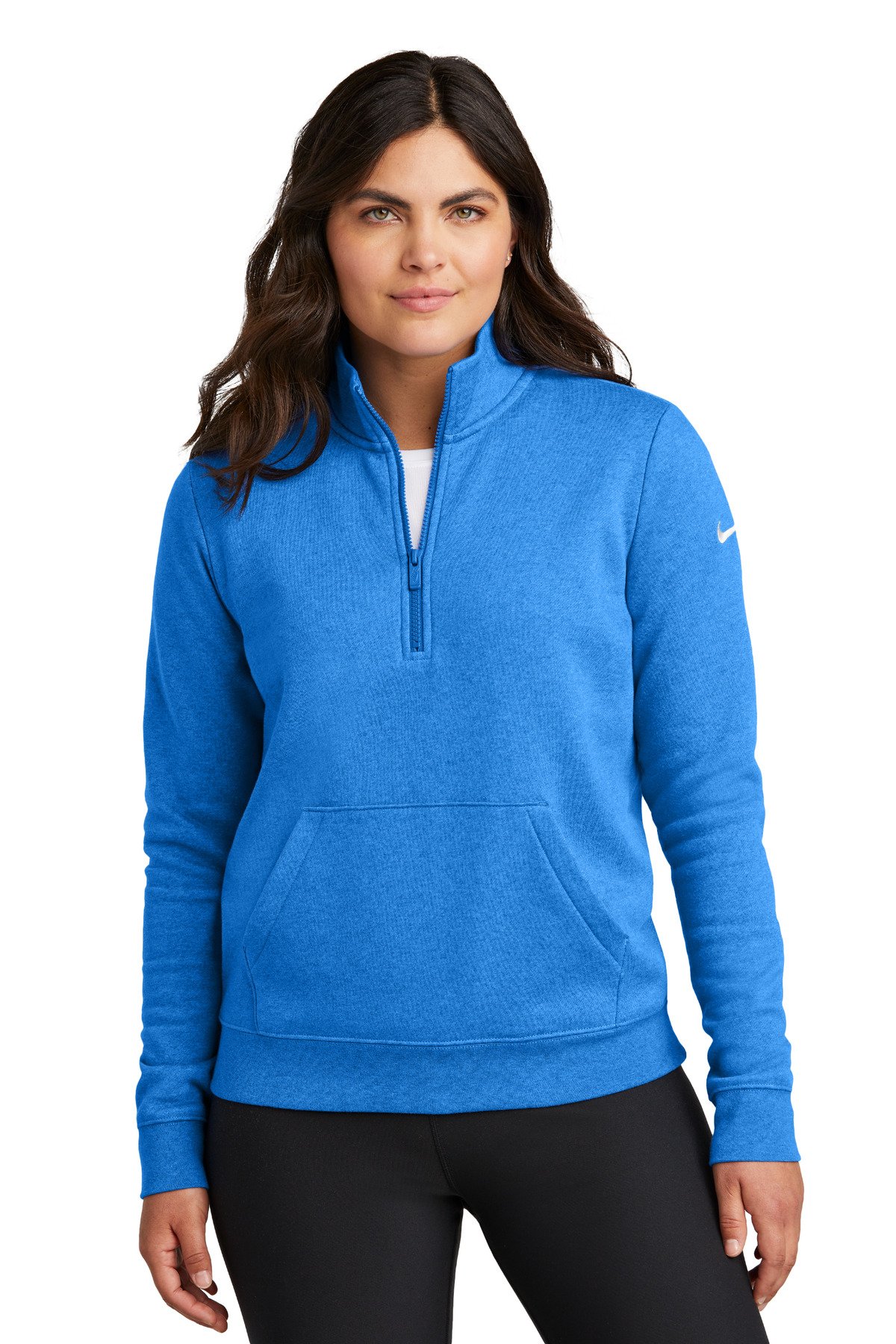 Nike Women's Club Fleece Sleeve Swoosh 1/2-Zip NKDX6720 - Image 5